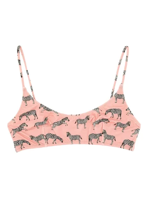 MC2 Saint Barth zebra-print bikini top