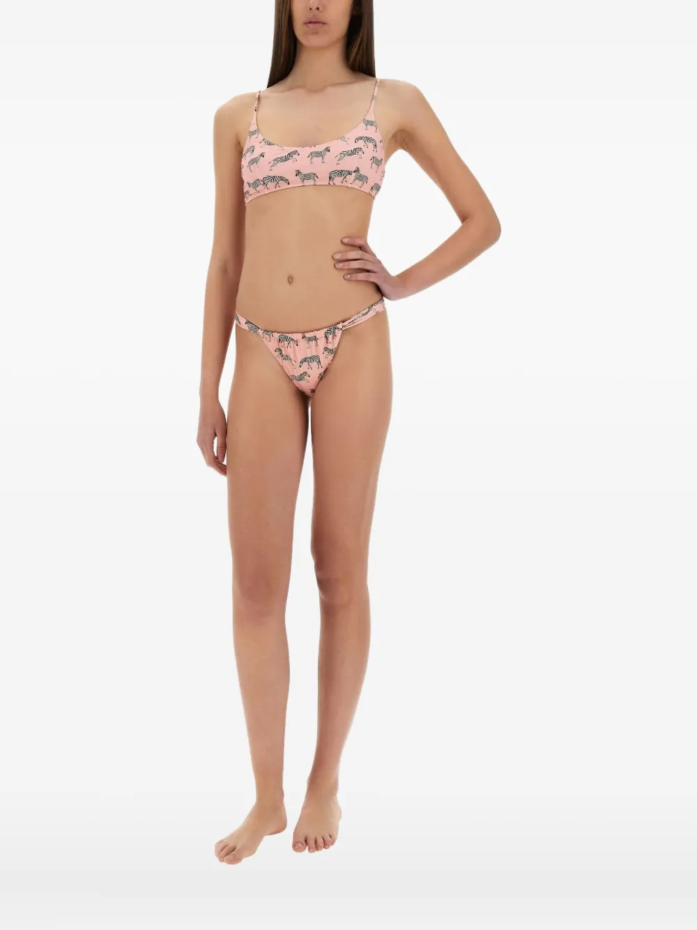 MC2 Saint Barth zebra-print bikini bottom Roze