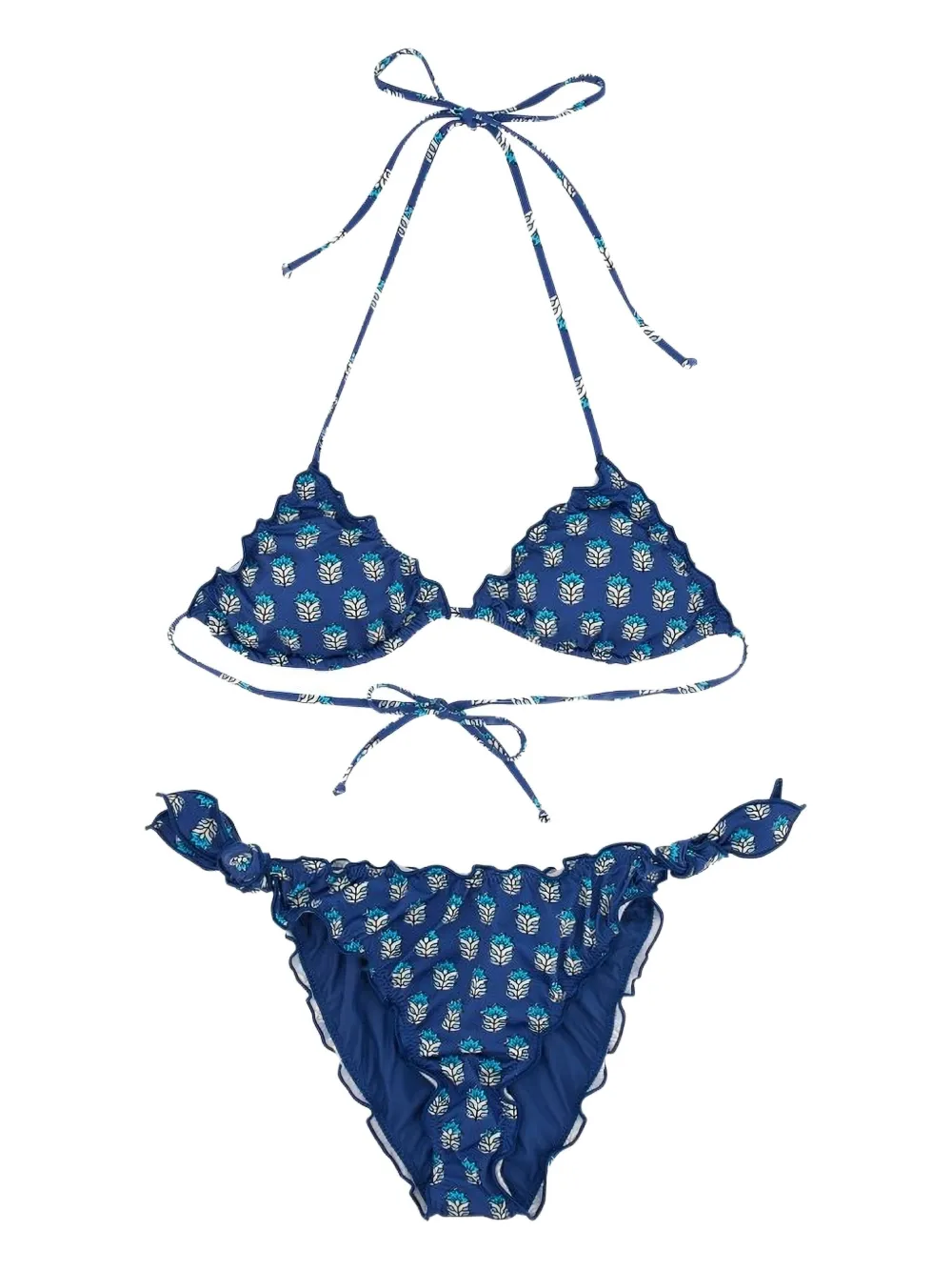 MC2 Saint Barth floral-print bikini Blauw