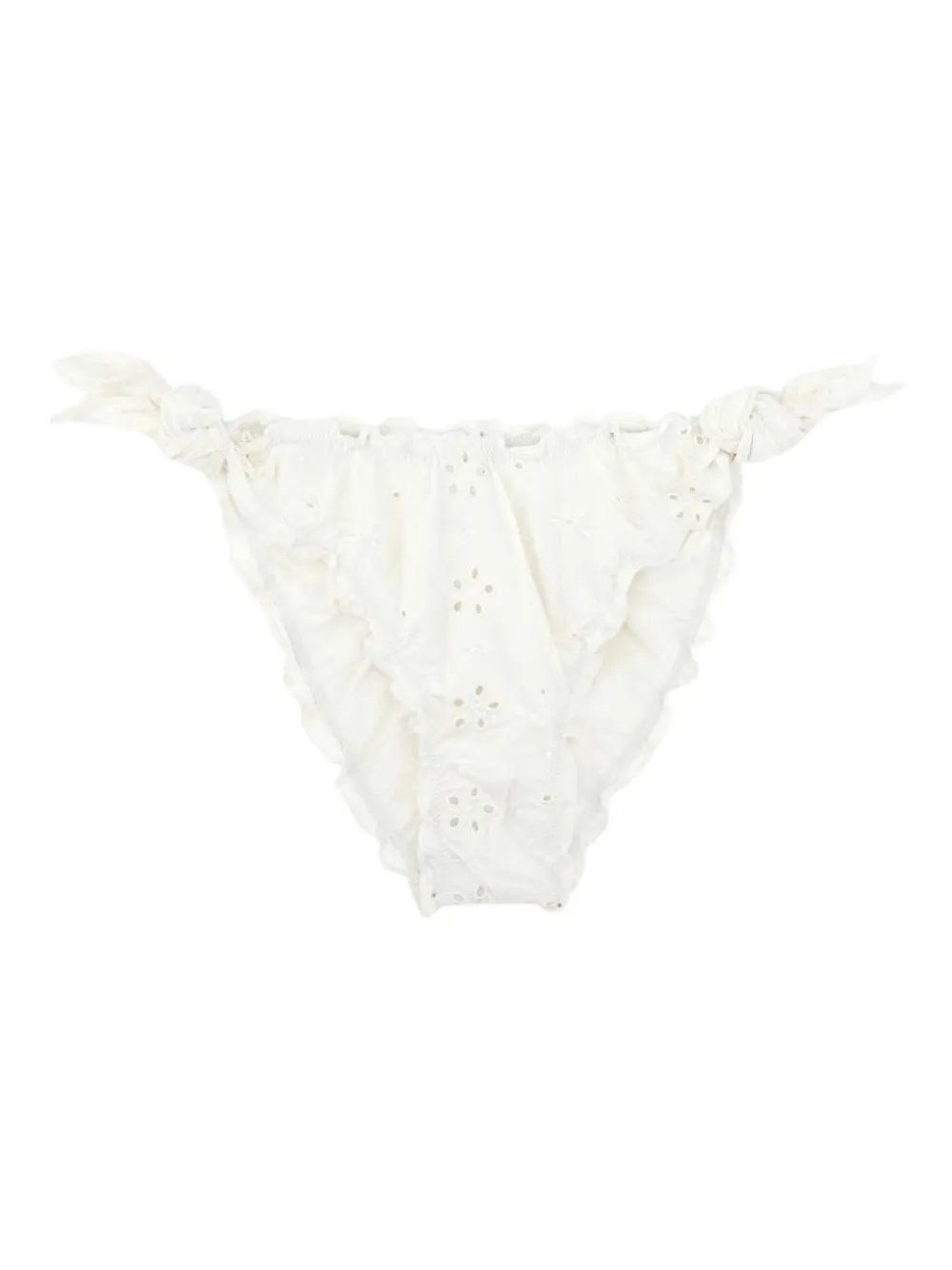MC2 Saint Barth embroidered-eyelet bikini bottoms Wit
