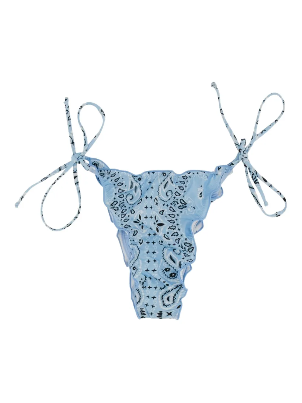 MC2 Saint Barth Miami bandana-print ruffled bikini - ブルー MC2 Saint Barth Miami bandana-print ruffled bikini - ブルー