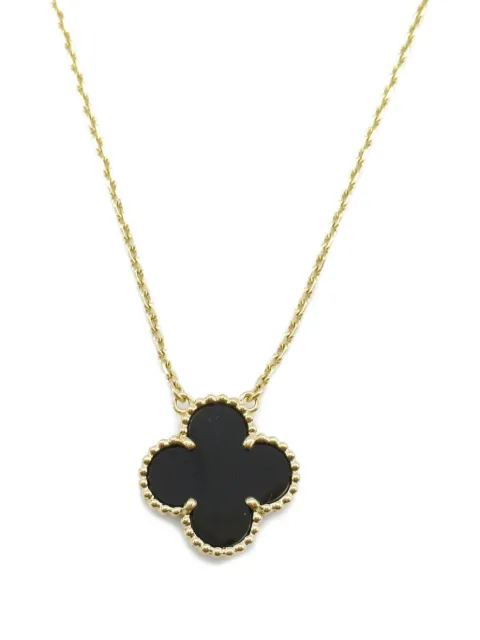 Van Cleef & Arpels 2010s 18K yellow gold Alhambra diamond necklace