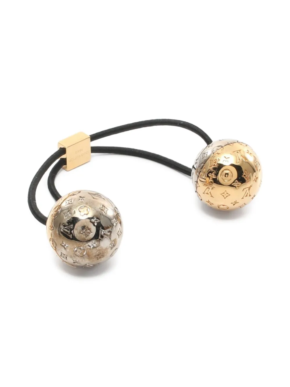 Louis Vuitton Pre-Owned 2021 Nanogram Planet LV scrunchie | dorado | Image 1