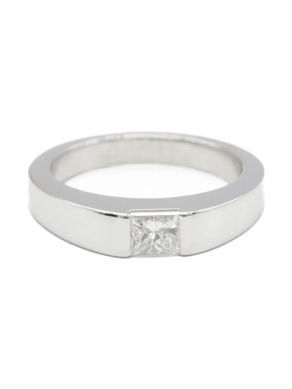 Cartier 2010s タンクリング 18Kホワイトゴールド - シルバートーン Cartier 2010s タンクリング 18Kホワイトゴールド - シルバートーン