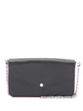 Louis Vuitton Pre-Owned leather wallet on chain - Black