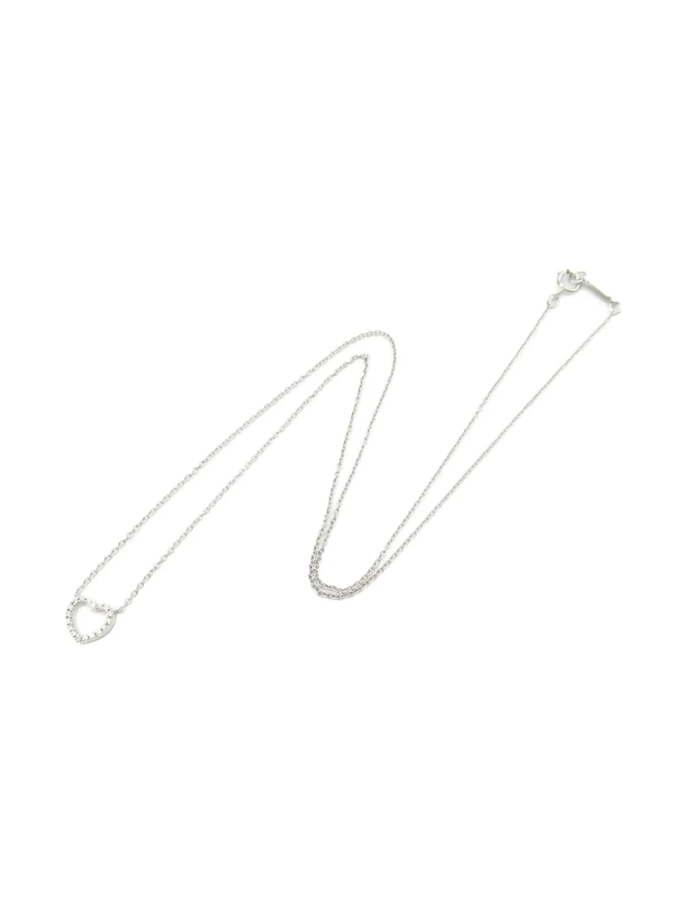 Tiffany & Co. Pre-Owned collar Metro Heart en oro blanco de 18kt con diamantes 2010 | Image 2