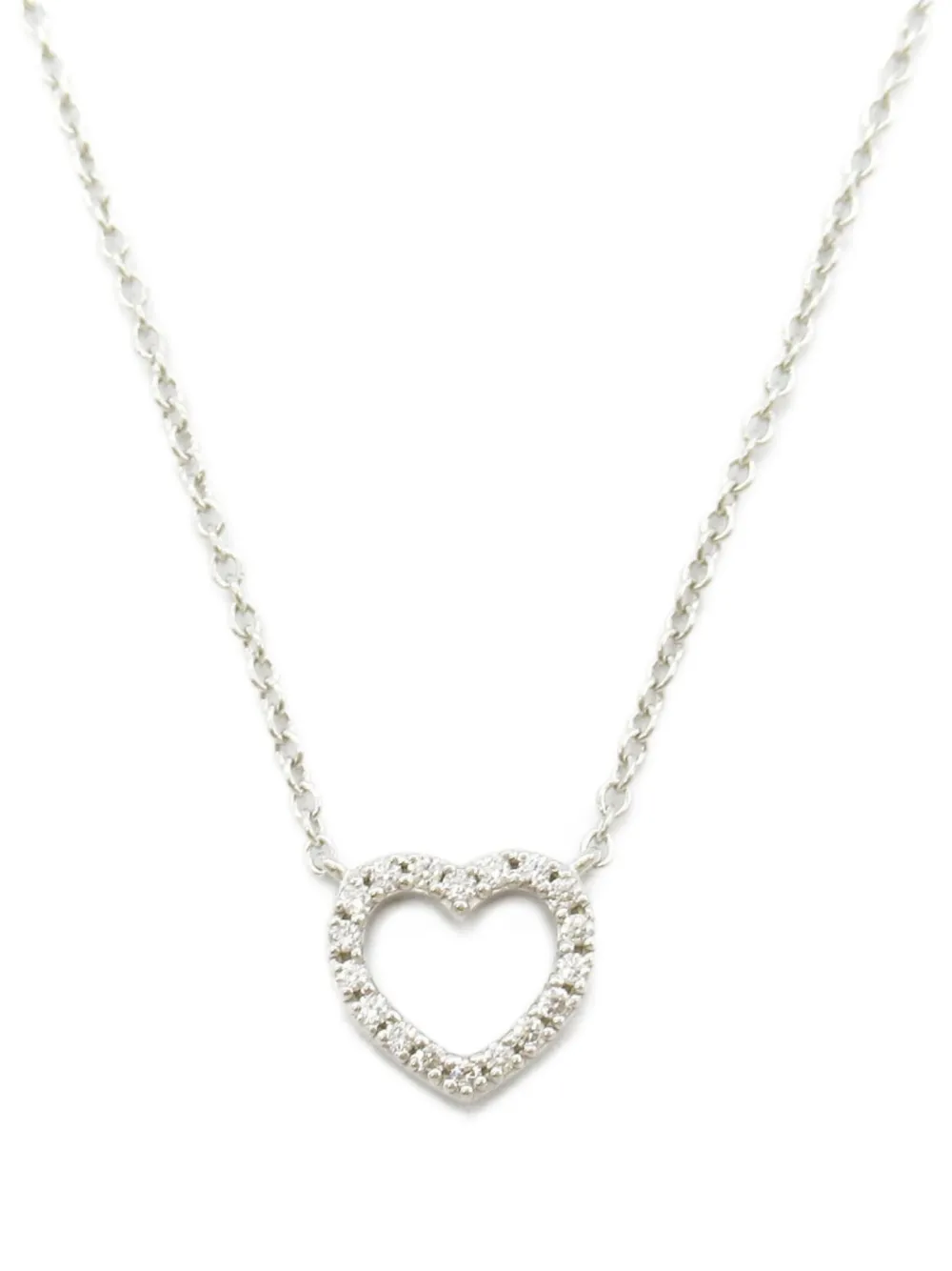 Tiffany & Co. Pre-Owned collar Metro Heart en oro blanco de 18kt con diamantes 2010 | plateado | Image 1