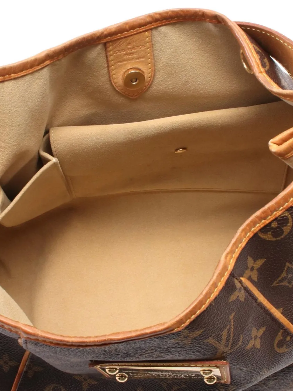 Pre-owned Louis Vuitton 2010 Galliera Pm Shoulder Bag In Brown