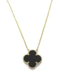 Van Cleef & Arpels 10's 18kt yellow gold Vintage Alhambra onyx necklace