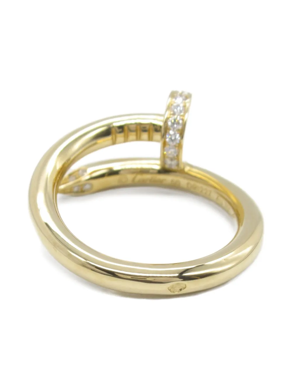 Pre-owned Cartier 10's 18kt Yellow Gold Juste Un Clou Diamond Ring