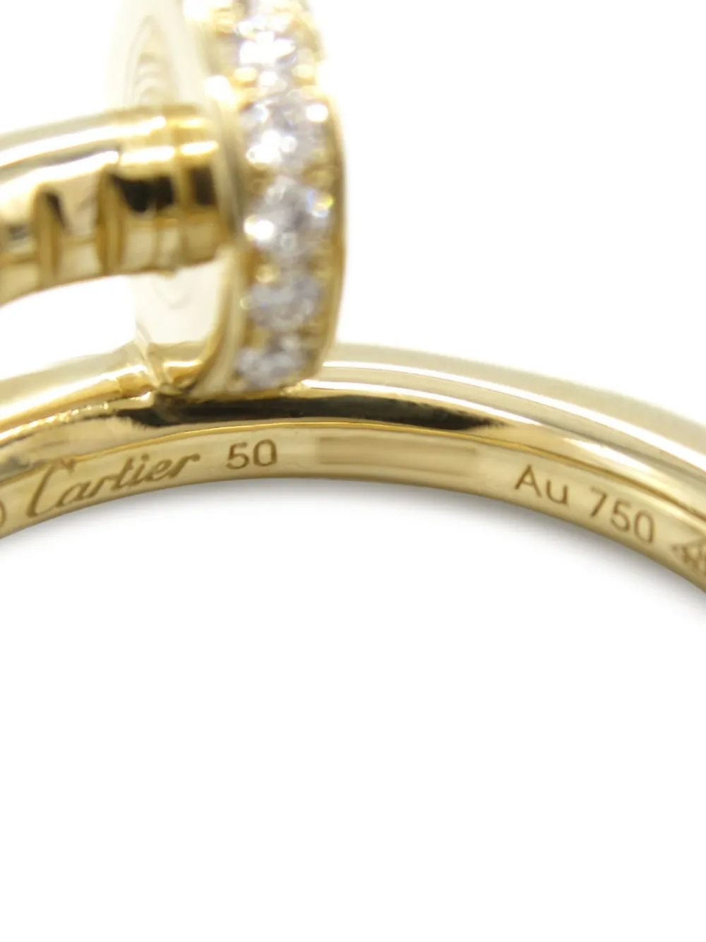 Pre-owned Cartier 10's 18kt Yellow Gold Juste Un Clou Diamond Ring