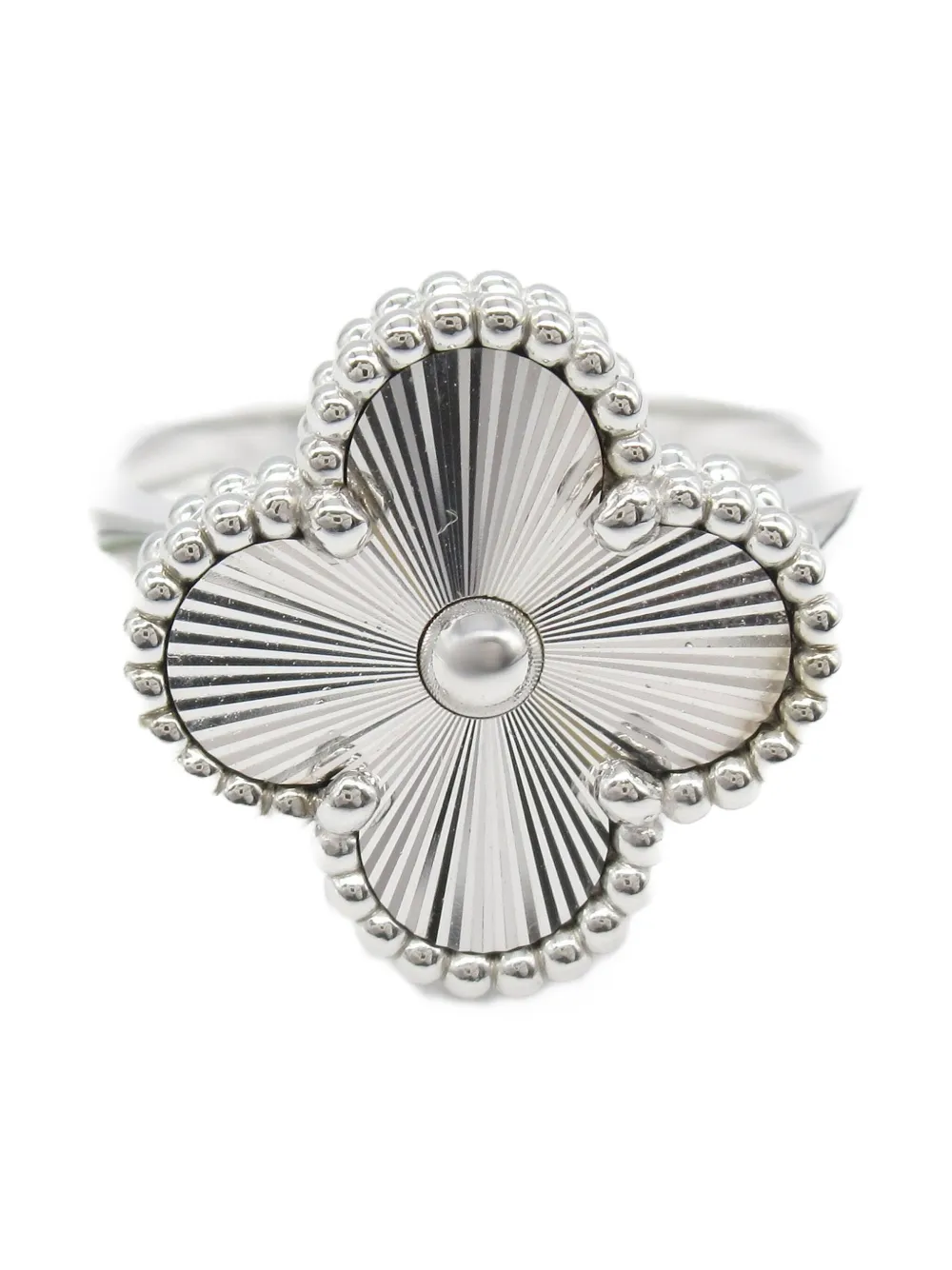 Van Cleef & Arpels 2010s ヴィンテージ アルハンブラ リング 18Kホワイトゴールド - シルバートーン Van Cleef & Arpels 2010s ヴィンテージ アルハンブラ リング 18Kホワイトゴールド - シルバートーン