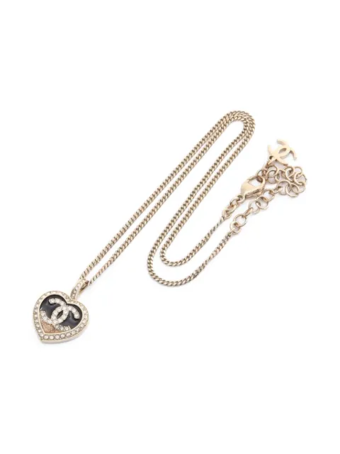 CHANEL Pre-Owned 1986-1988 heart-pendant necklace