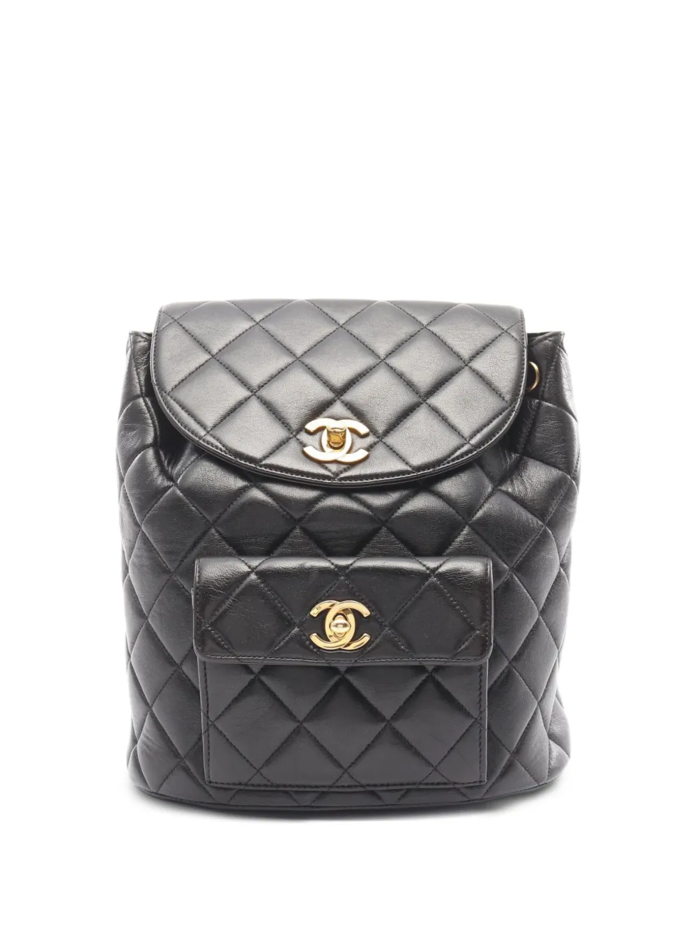 CHANEL Pre-Owned 1994-1996 マテラッセ バックパック - ブラック CHANEL Pre-Owned 1994-1996 マテラッセ バックパック - ブラック