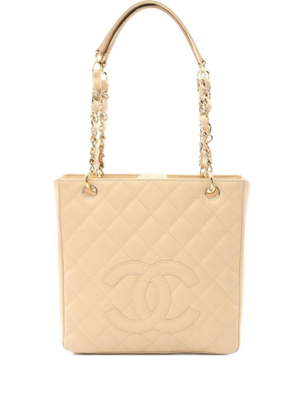 CHANEL Pre-Owned 2008-2009 プチ ショッピング トートバッグ - ニュートラル CHANEL Pre-Owned 2008-2009 プチ ショッピング トートバッグ - ニュートラル