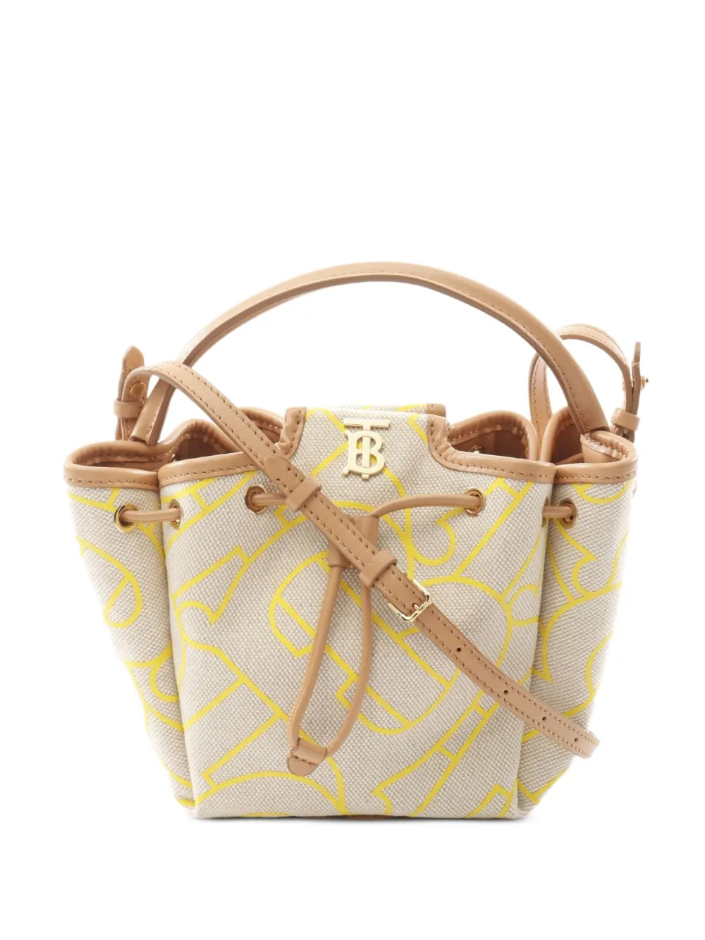 Burberry Pre-Owned 2010s Peony canvas bucket bag | Neutrals | Image 1