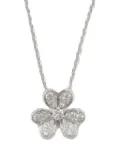 Van Cleef & Arpels 2010s 18K white gold mini Frivole diamonds necklace - Silver