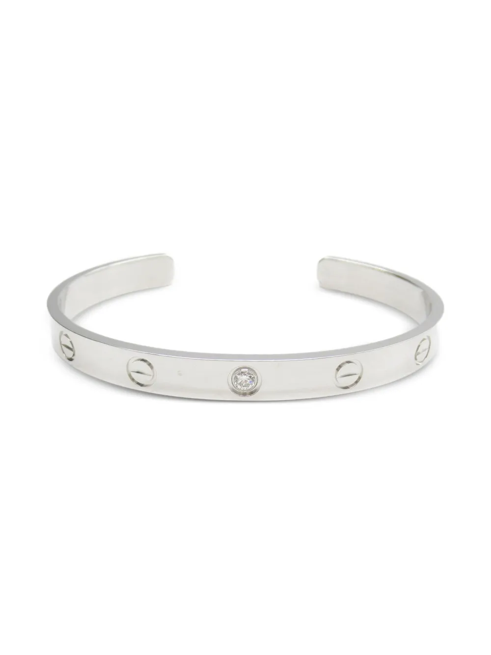 Cartier 2010s Love Open ダイヤモンド ブレスレット 18Kホワイトゴールド - シルバートーン Cartier 2010s Love Open ダイヤモンド ブレスレット 18Kホワイトゴールド - シルバートーン