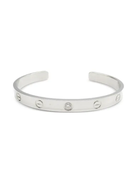 Cartier 2010s 18K white gold Love Open diamond bracelet