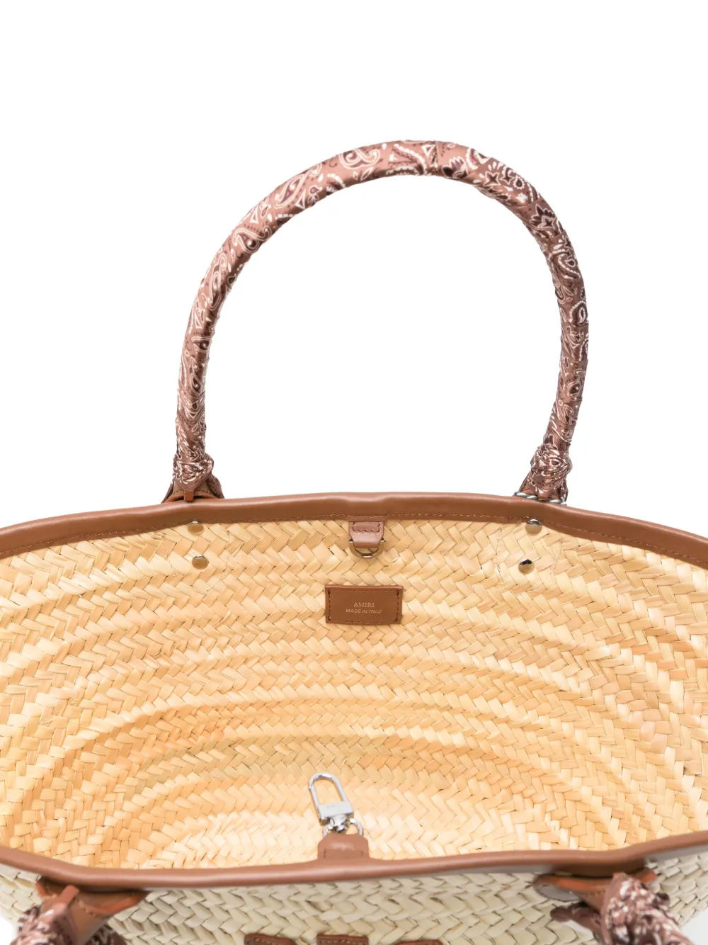AMIRI MA raffia shopper Beige