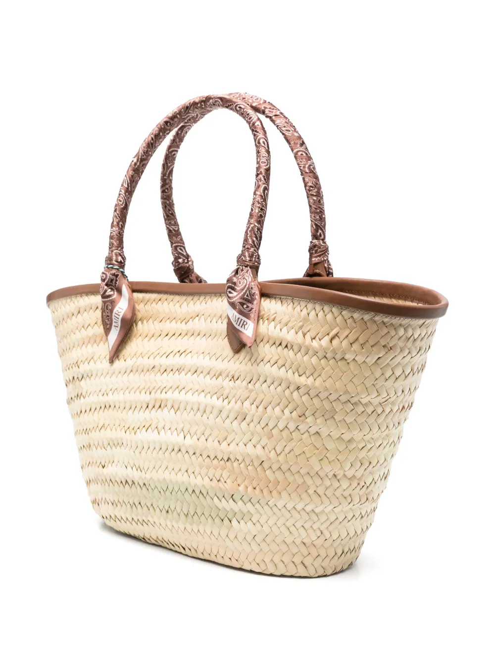 AMIRI MA raffia shopper Beige