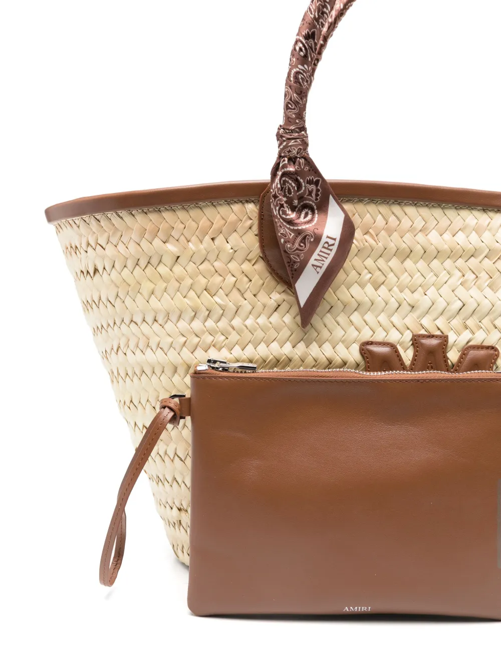 AMIRI MA raffia shopper Beige