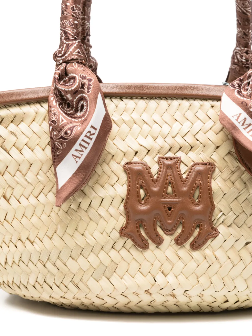 AMIRI MA raffia shopper Beige