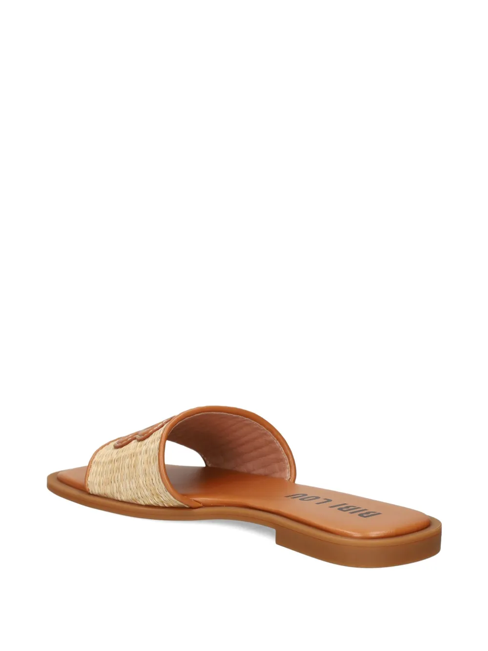 Bibi Lou Logo-embroidered Flat Sandals In Gold