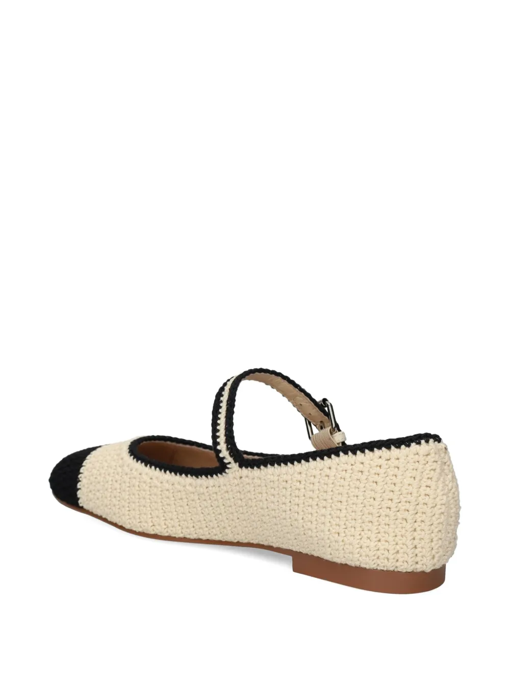 Bibi Lou Mary Jane Woven Flats In Multi