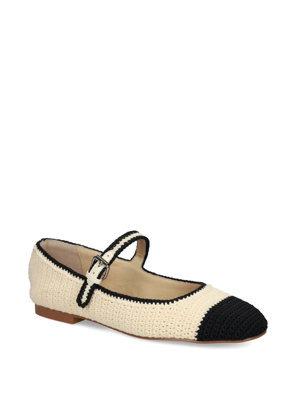 Bibi Lou Mary Jane Woven Flats In Multi