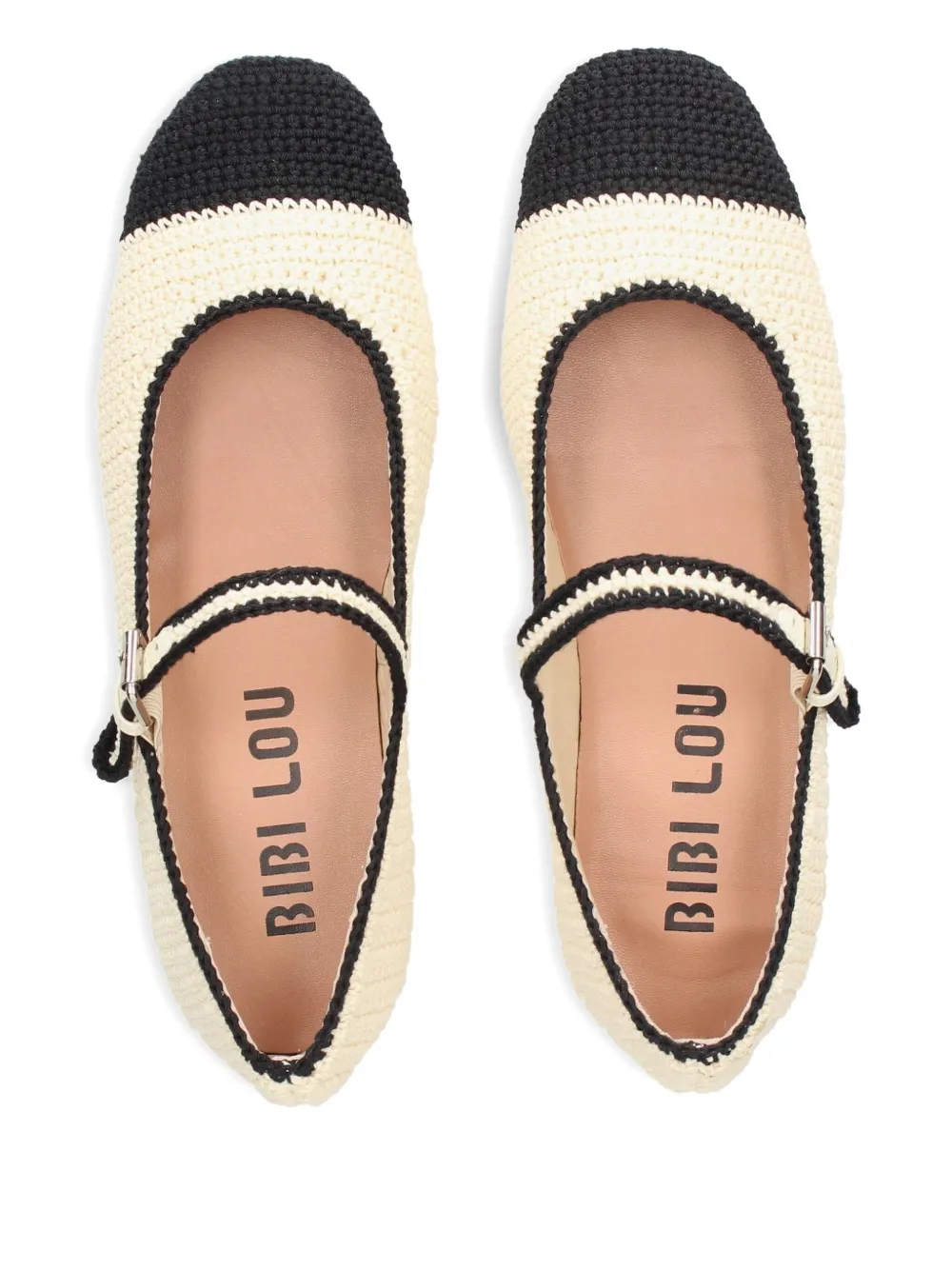 Bibi Lou Mary Jane Woven Flats In Multi