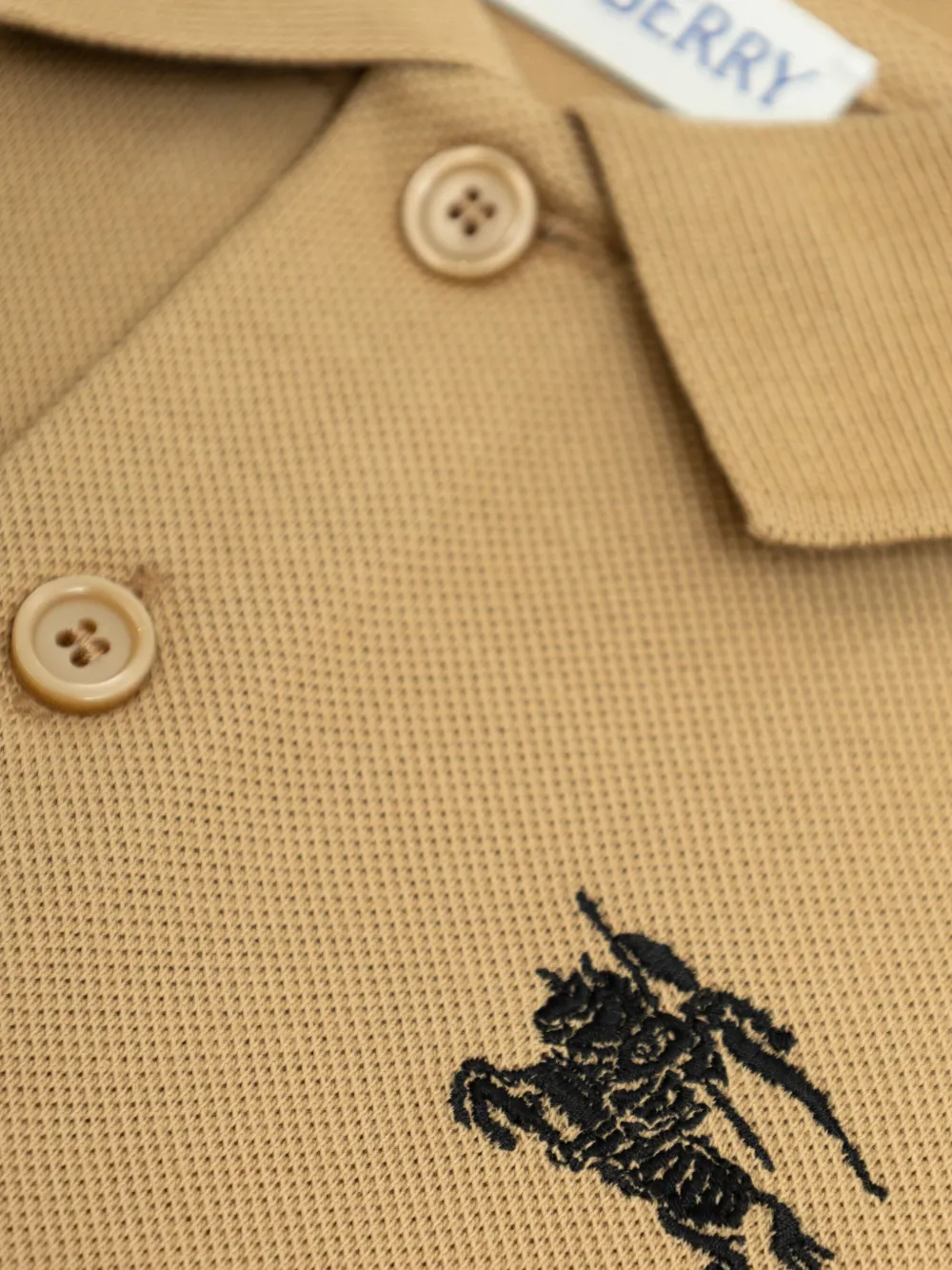 Burberry Kids Katoenen poloshirt Beige