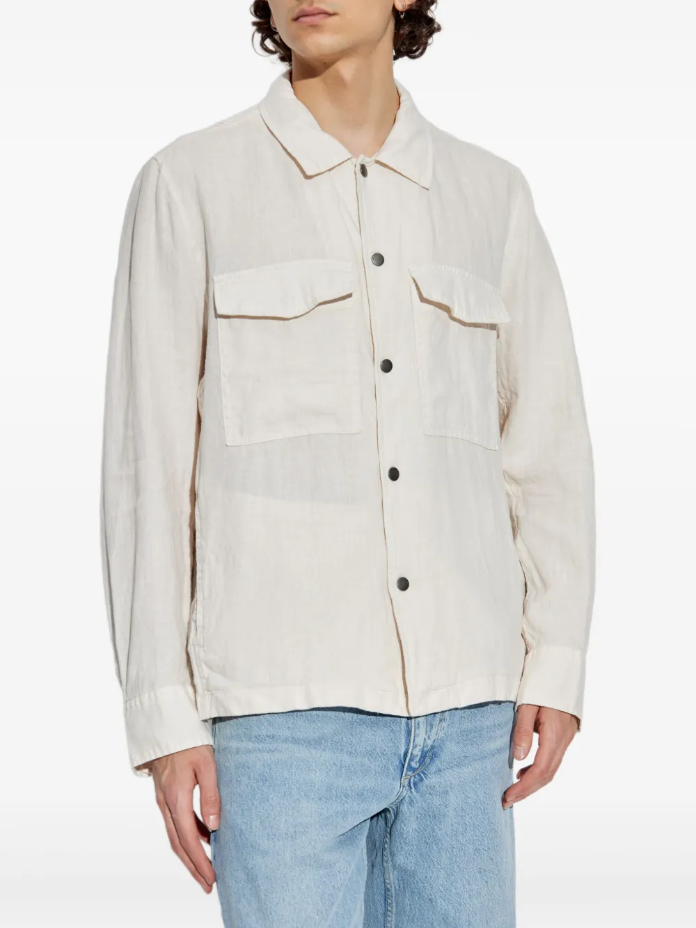 rag & bone Linnen shirtjack Beige