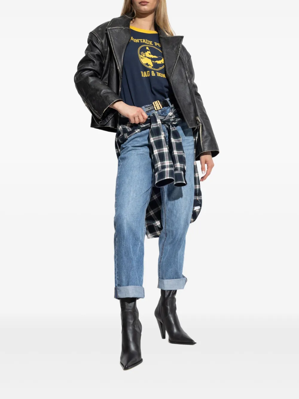 Rag & bone Dre rolled-hem jeans - Blauw