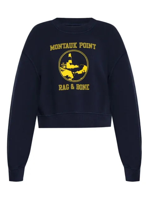 rag & bone Montauk Point graphic-print cropped sweatshirt