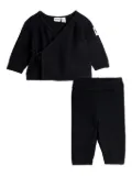 Mini Rodini fine-knit trousers set - Black