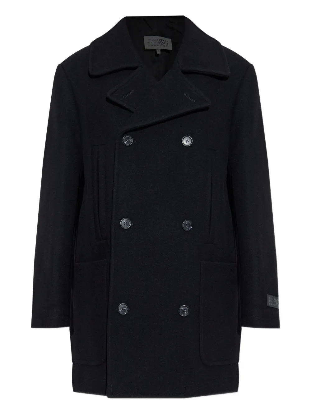 MM6 Maison Margiela abrigo con doble botonadura | negro | Image 1