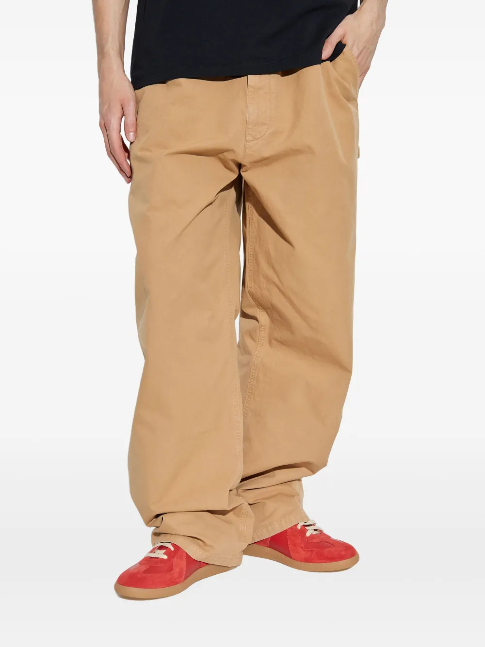 MM6 Maison Margiela Broek met wijde pijpen Beige
