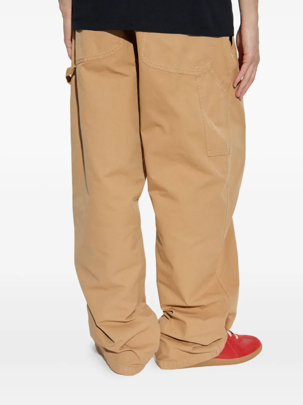 MM6 Maison Margiela Broek met wijde pijpen Beige
