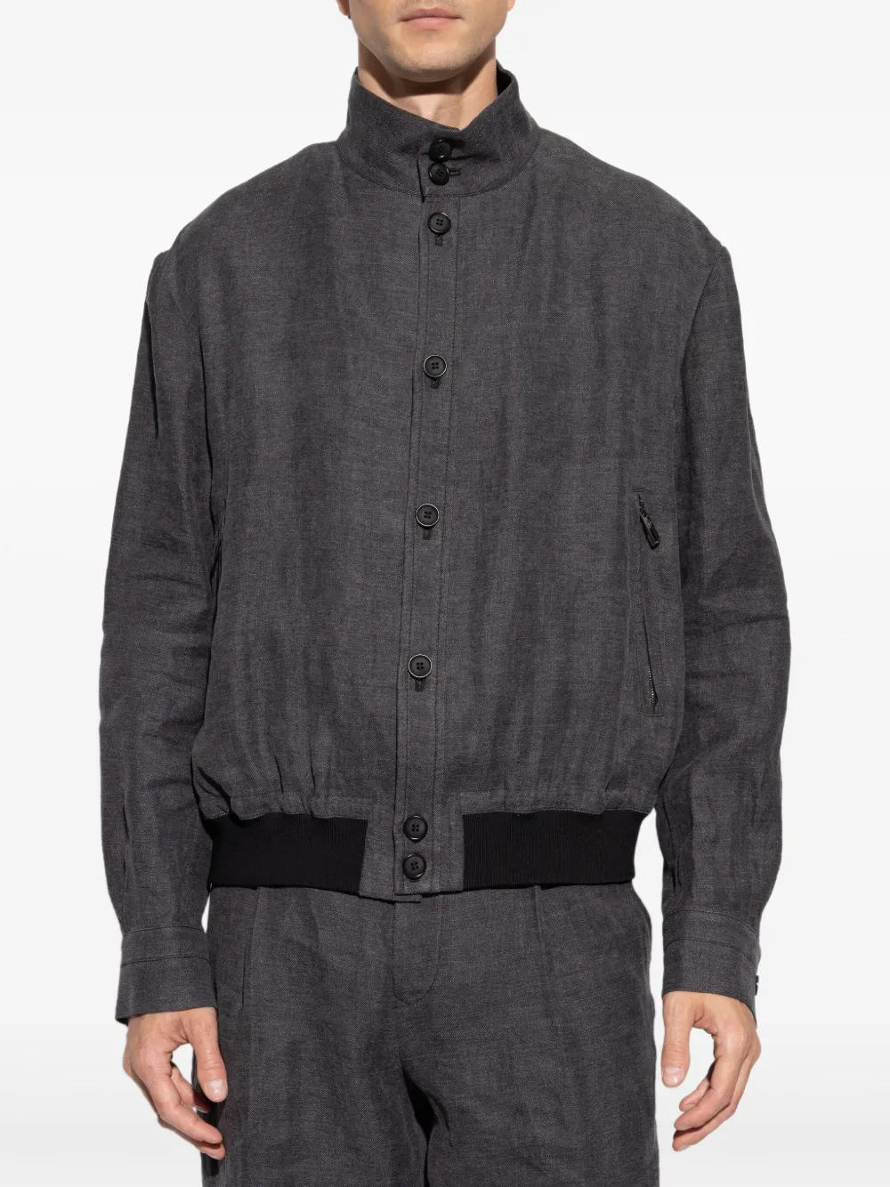 Giorgio Armani Button-up jack Grijs