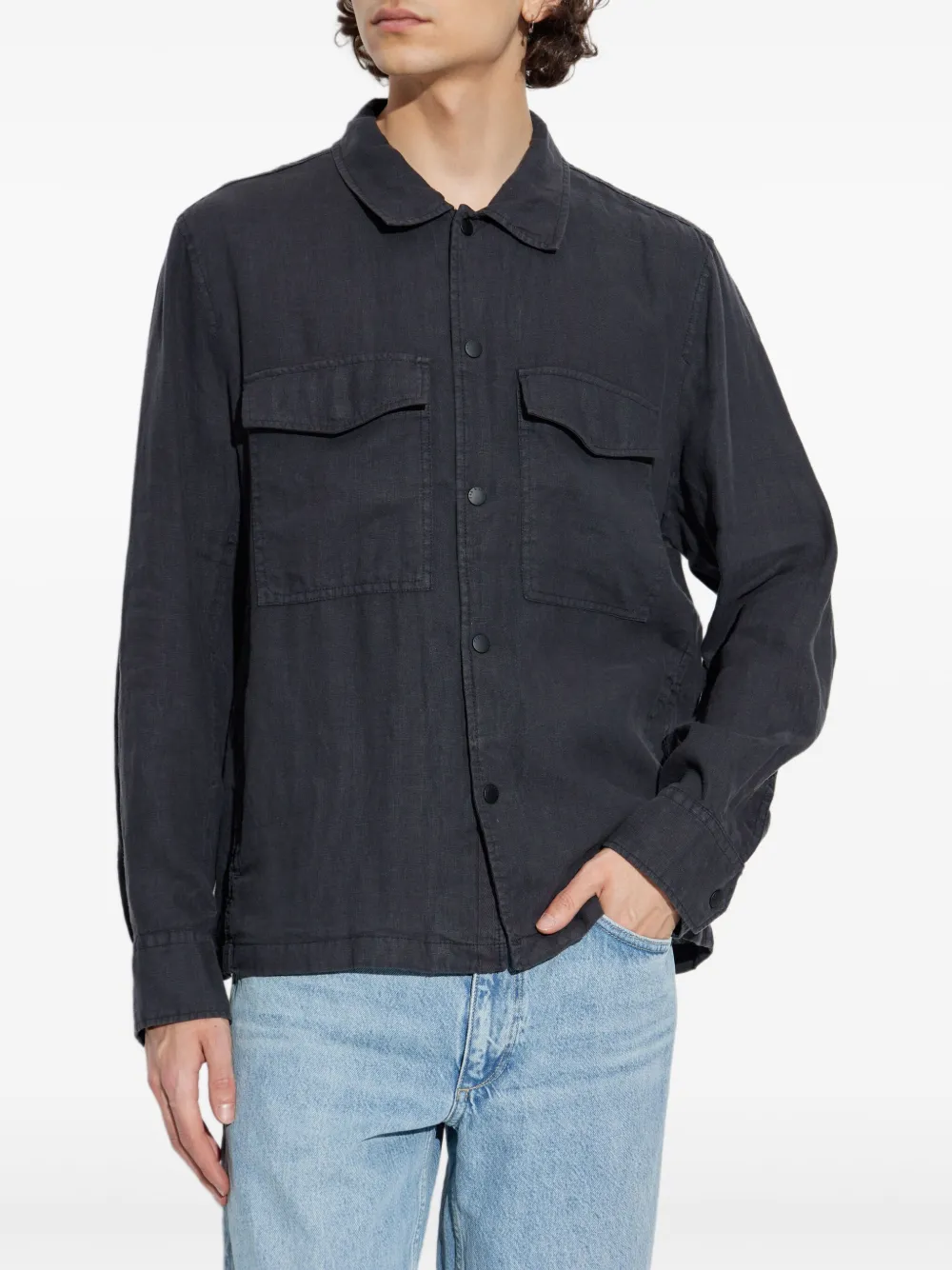 rag & bone Linnen jack Zwart