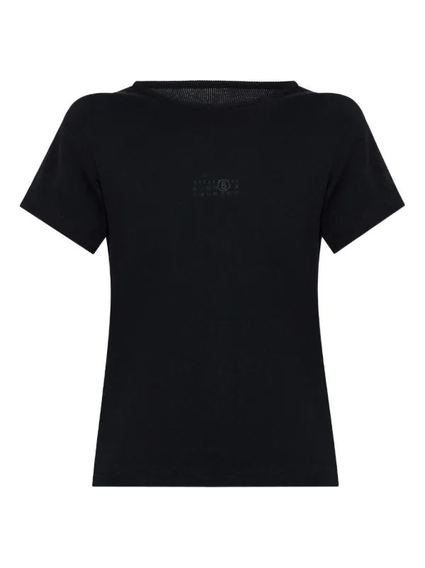 MM6 Maison Margiela ロゴ Tシャツ | ブラック | FARFETCH JP MM6 Maison Margiela ロゴ Tシャツ | ブラック | FARFETCH JP