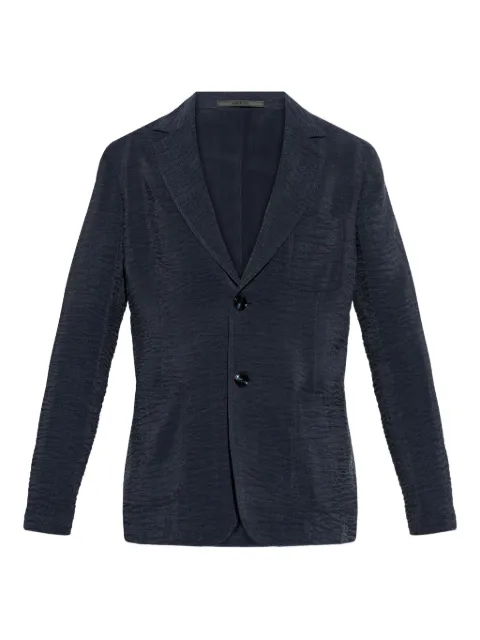 Giorgio Armani textured single-breasted blazer