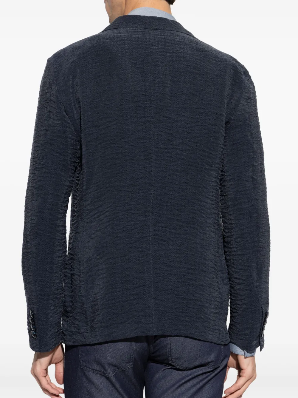 Giorgio Armani Blazer met enkele rij knopen Zwart