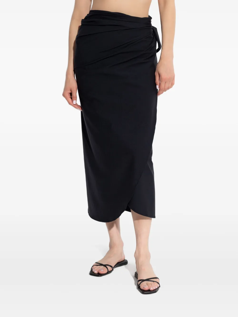 HUNZA G RUCHED MIDI SKIRT