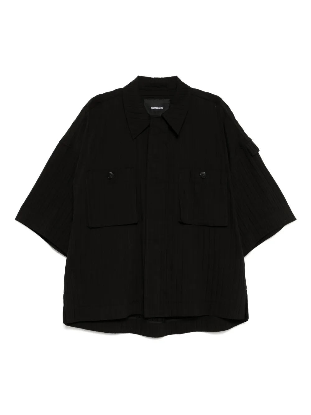 gather pleats half shirt