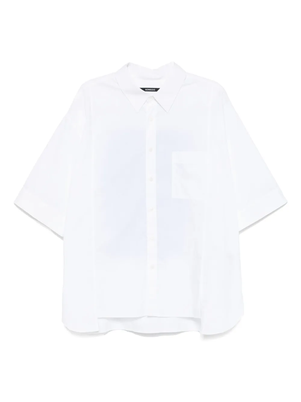 mirrored youth embroidered half shirt