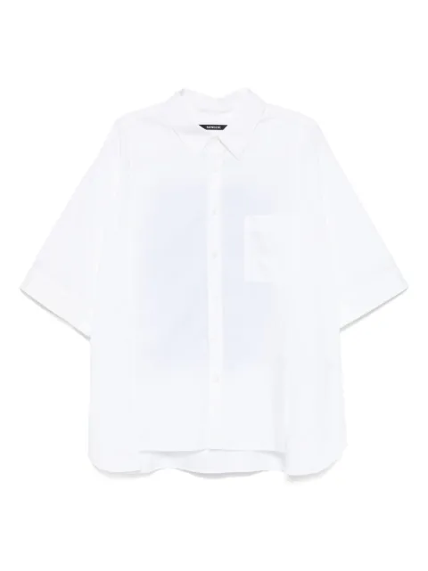 SONGZIO mirrored youth embroidered half shirt 