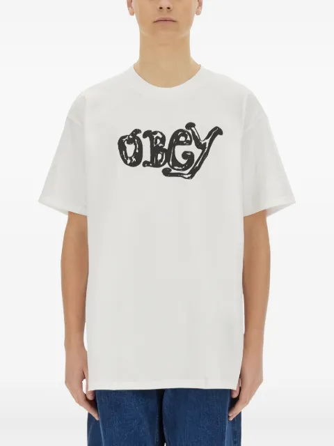 Obey playera con logo estampado
