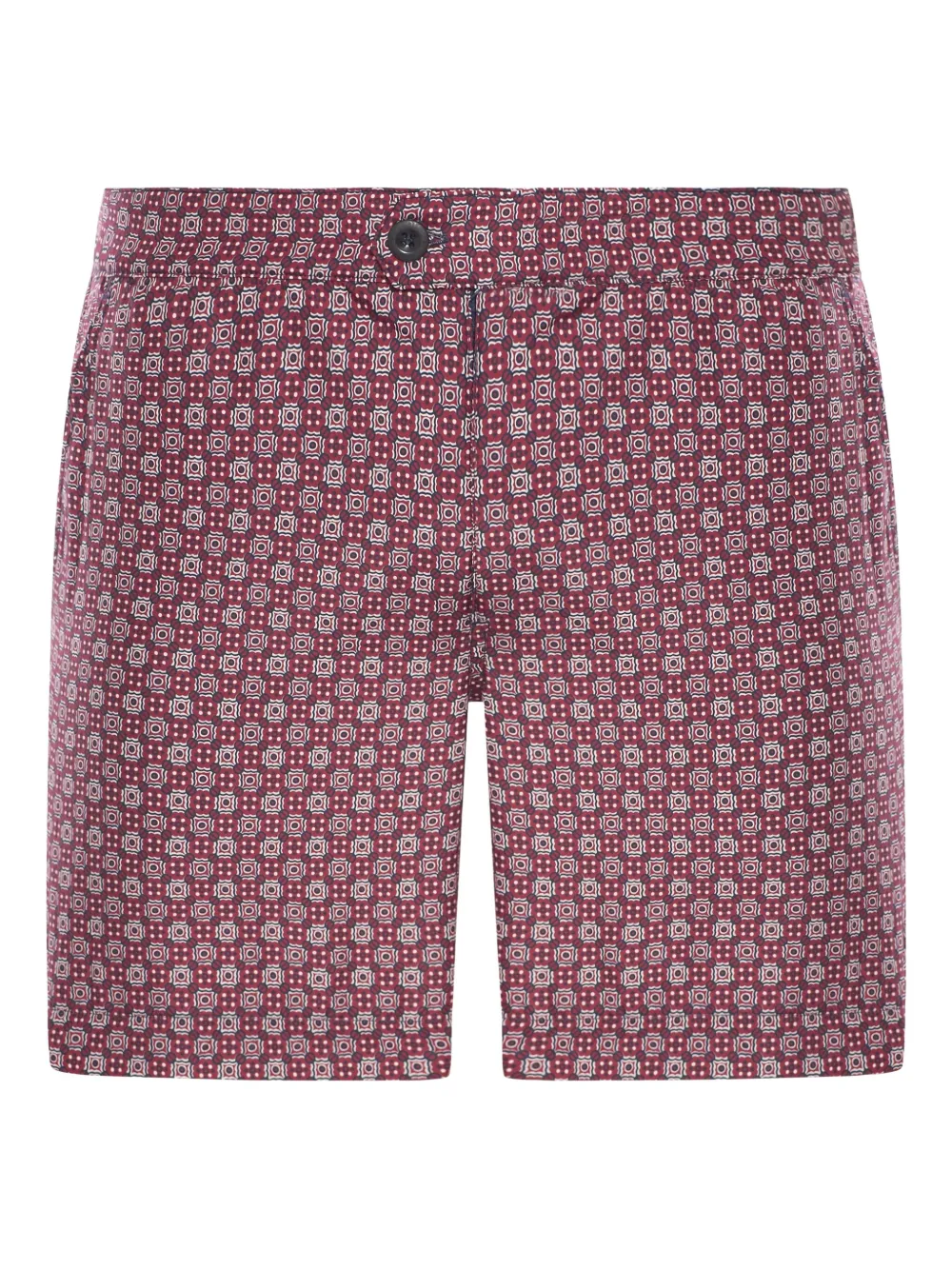 Incotex geometric-print swim shorts | Red | Image 1